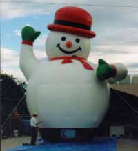 Snowman cold-air balloon - Christmas inflatables made in the USA.