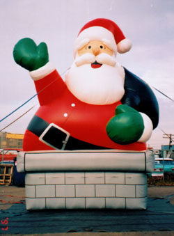 Chimney Santa - cold-air advertising inflatables